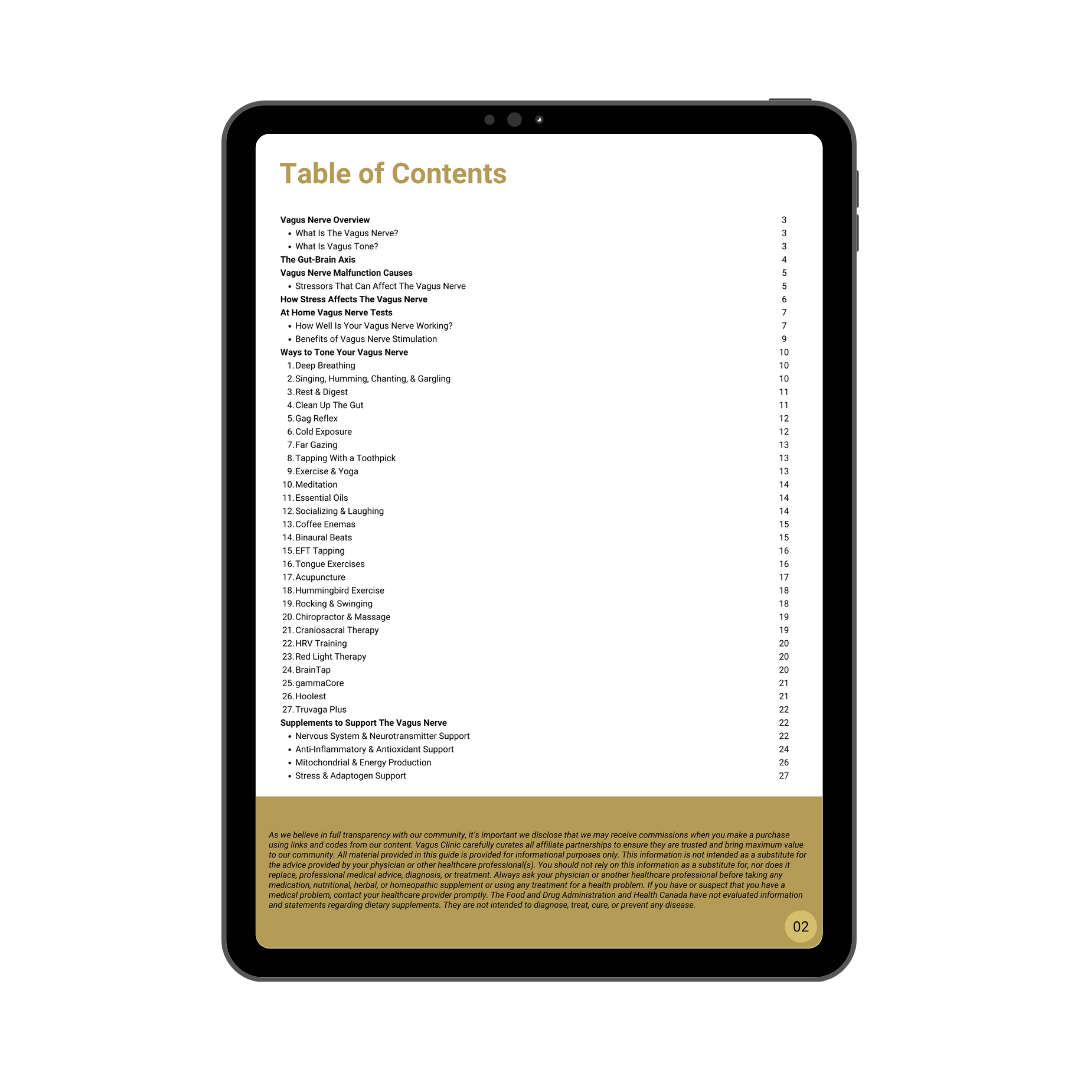 Ways to Tone your Vagus Nerve Guide (FREE Digital Download)
