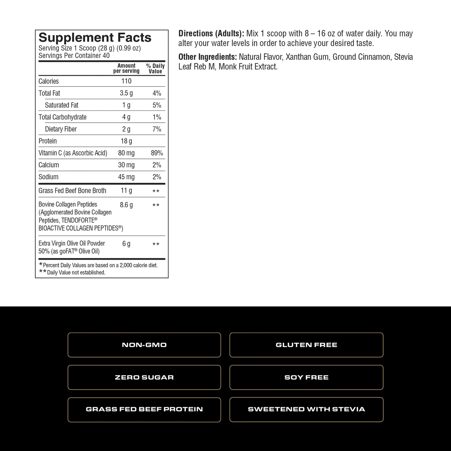 Spoken Grass Fed Beef Protein 38oz