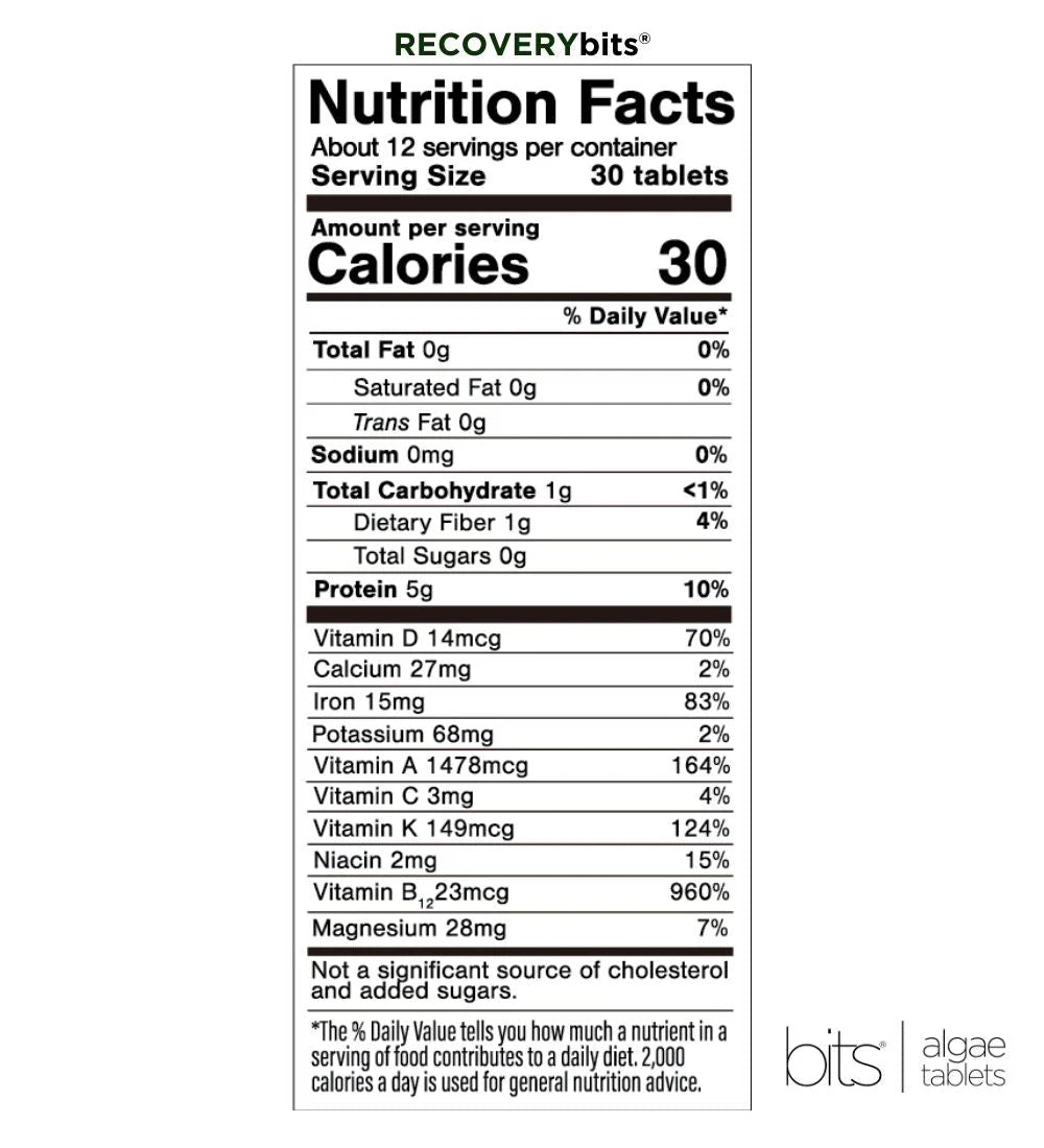 RECOVERYbits® Chlorella | Small Bag