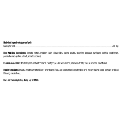 Medical ingredient list and dosage information on a white background