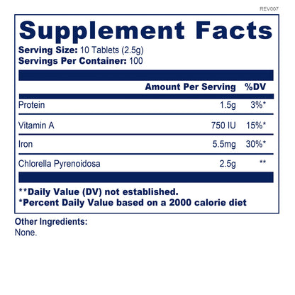 Chlorella Pyrenoidosa (1000 Tablets)