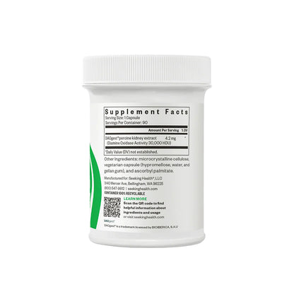 Supplement container with label on a white background