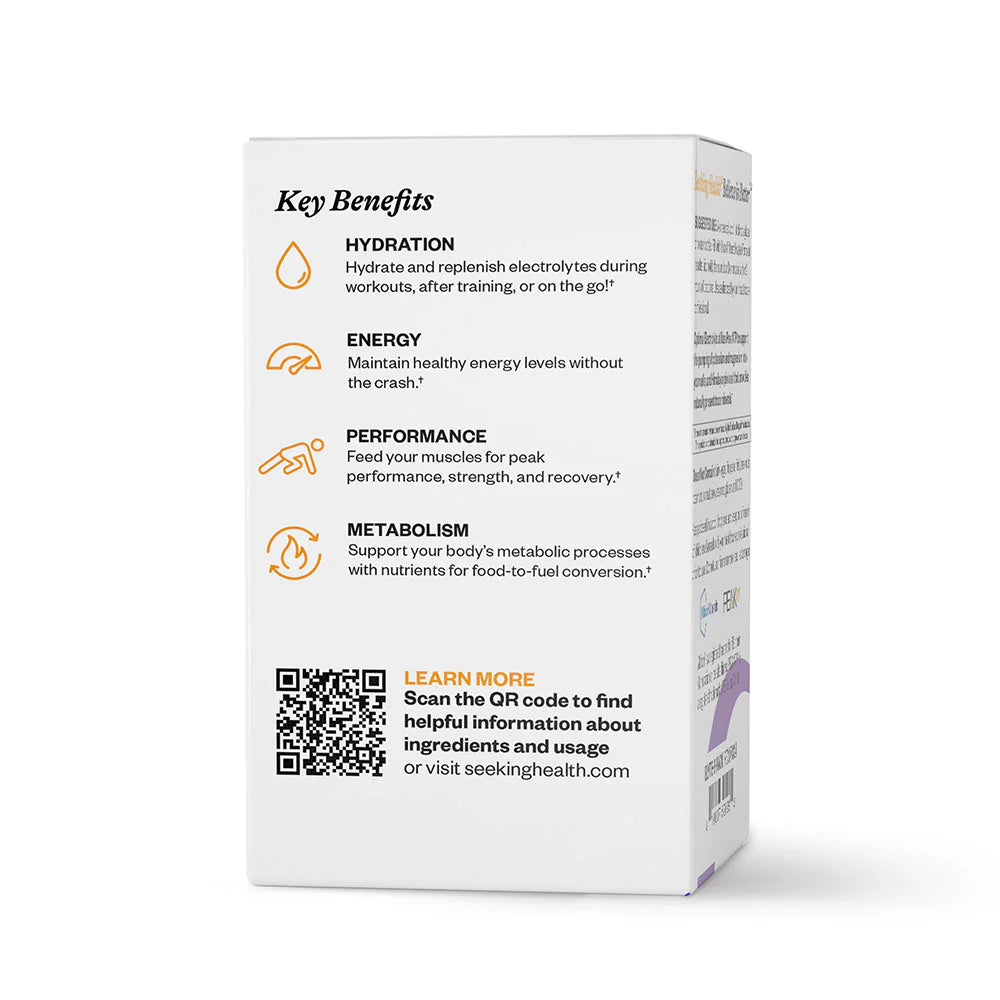 Product packaging with key benefits listed on a white background