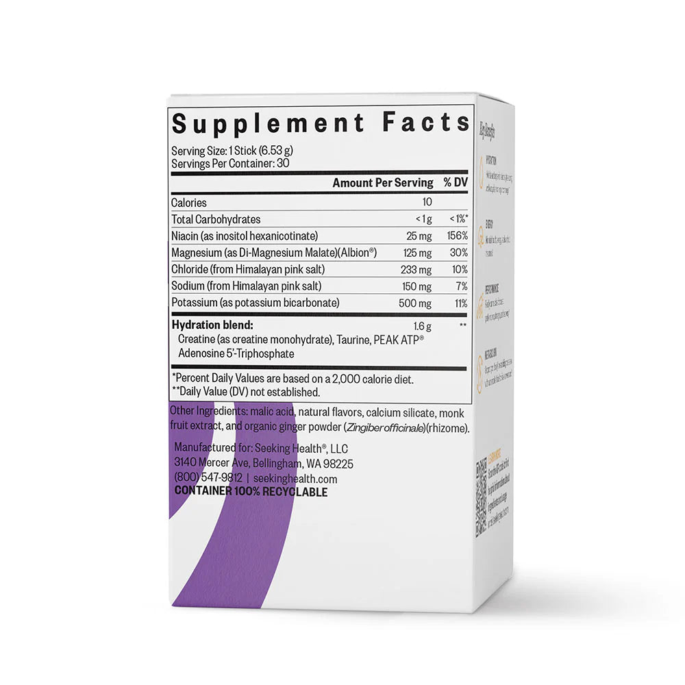 Supplement facts label on a white background