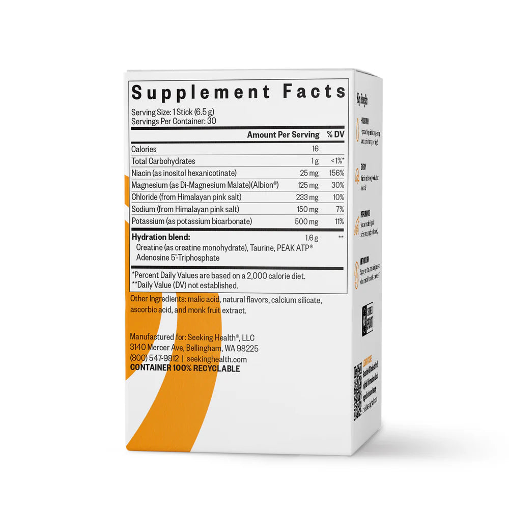 Supplement facts label on a white background