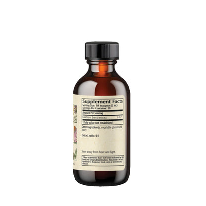 Bottle of supplement with label on a white background