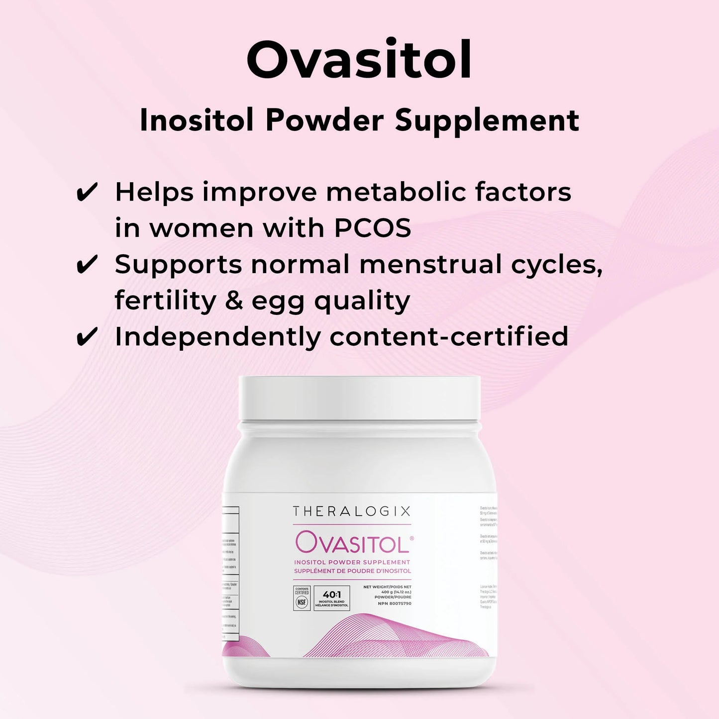 Ovasitol® Inositol Powder Supplement (400 g)