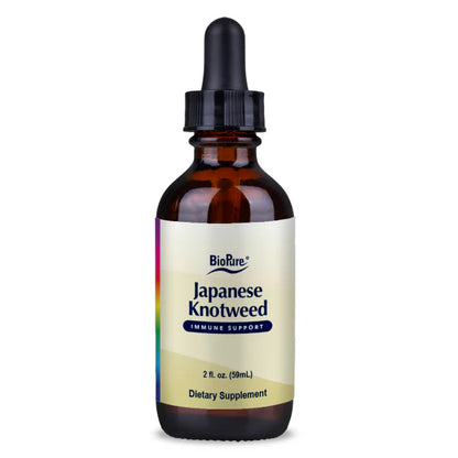 A bottle of Japanese Knotweed dietary supplement by BioPure, containing 59 ml of the product.