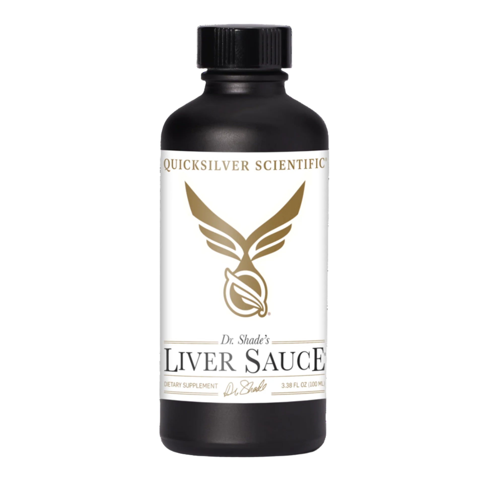 Quicksilver Scientific Liver Sauce supplement bottle on a white background
