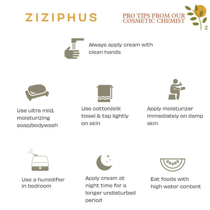 Ziziphus cosmetic tips from a cosmetic chemist on a white background
