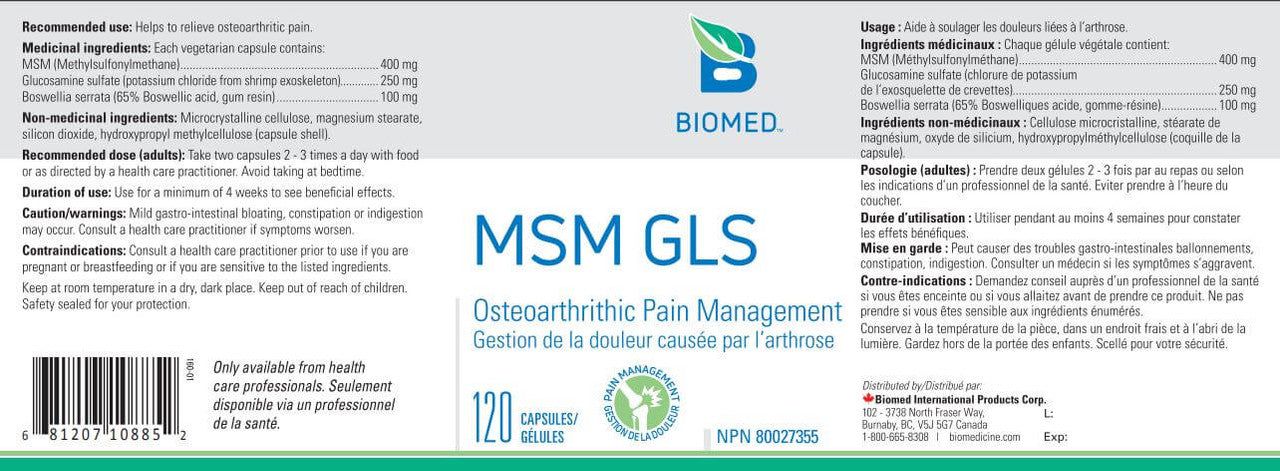 MSM-GLS (120 Capsules)
