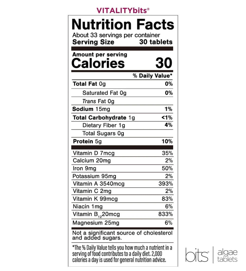 VITALITYbits® Spirulina/Chlorella | Large Bag
